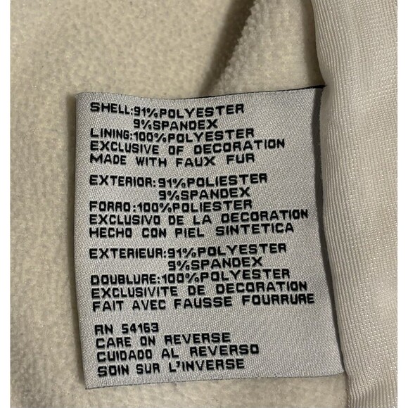 Jessica Simpson Womens Jacket Size Small White Zip Up Black Faux Fur Trim - Picture 5 of 5